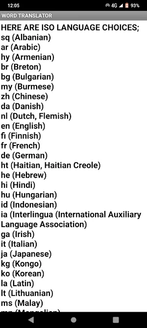 WORD TRANSLATOR Screenshot 1