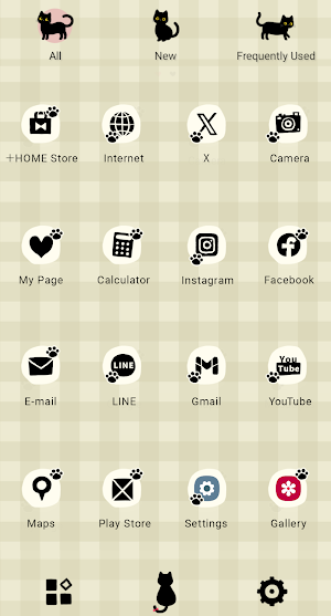 Black Cats Theme +HOME Screenshot 2