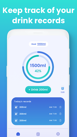 Drink water-Your water tracker Screenshot 1