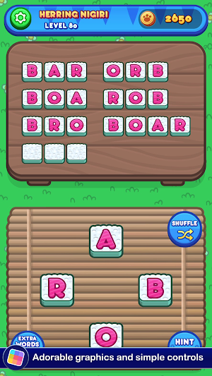 Sushi Cat Words: Addictive Word Puzzle Game Screenshot 0