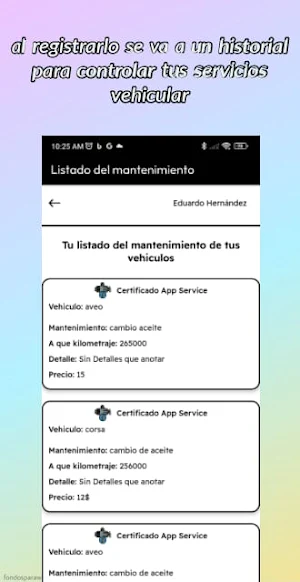 Servicios de tu Vehiculo Screenshot 2