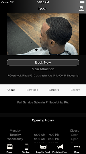 Main Attraction Unisex Salon App Screenshot 0