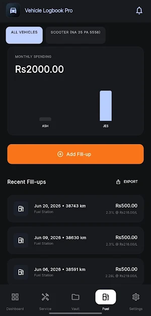 Vehicle Logbook Screenshot 3