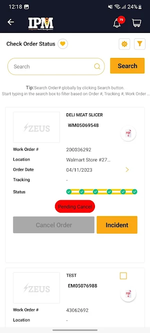 Integrated Parts Management Screenshot 2