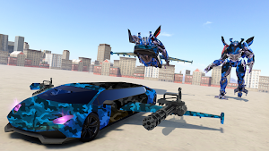 Flying Limo Car Robot: Flying Car Transformation Screenshot 3