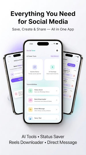 SocialSave AI: Status Saver Screenshot 0