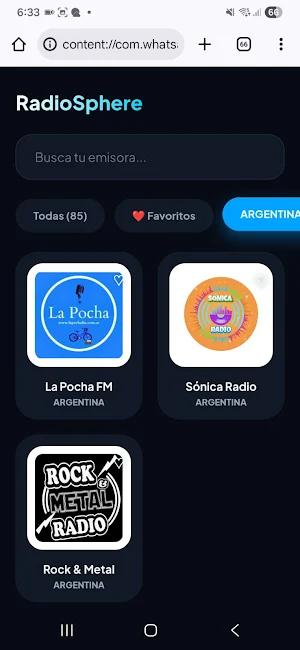 RadioSphere Screenshot 2