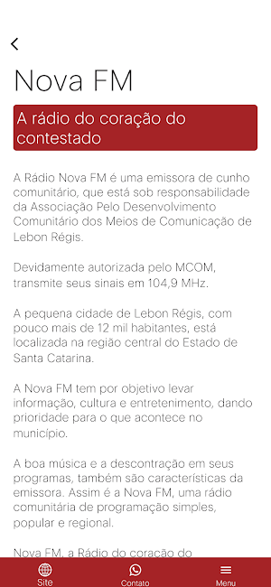 Nova FM - Lebon Régis SC Screenshot 1