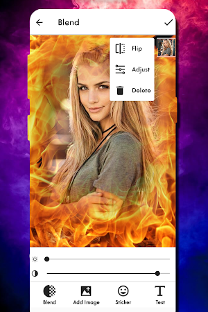 Fire Text Photo Frame Screenshot 2