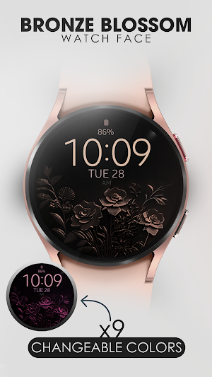 Bronze Blossom Watch Face Screenshot 2