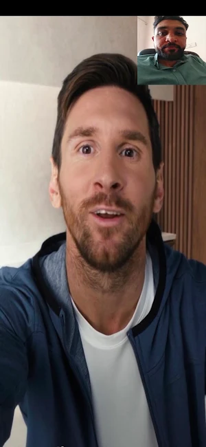 Leo Messi Video Call and Chat Screenshot 2