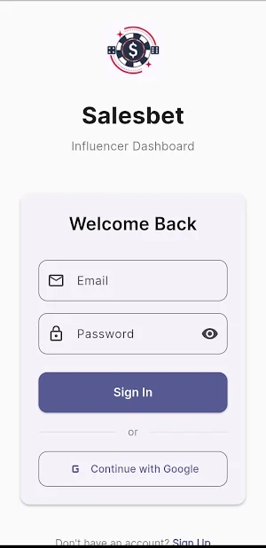 SalesBets Influencer App Screenshot 0