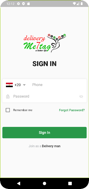 Me7tag Delivery App Screenshot 0