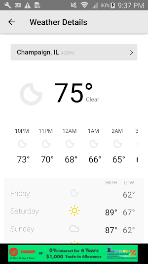 WCIA 3 Weather Screenshot 1