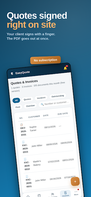 EasyQuote — Quotes & Invoices Screenshot 0