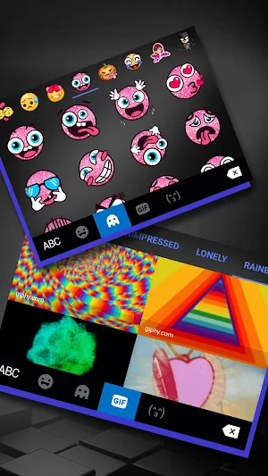 3d Blue Tech Keyboard Theme Screenshot 3