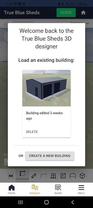 True Blue Sheds, Shed Designer Screenshot 0