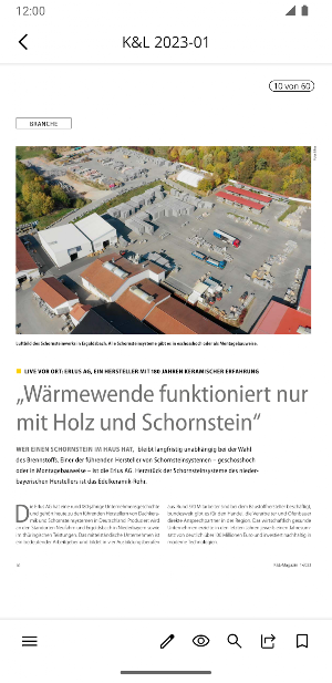 Gebäudetechnik E-Paper App Screenshot 1