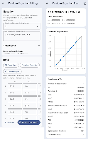Equation Fitting Studio Screenshot 3