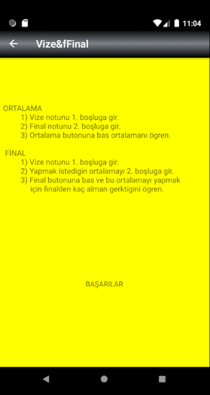 Vize final hesaplama Screenshot 3