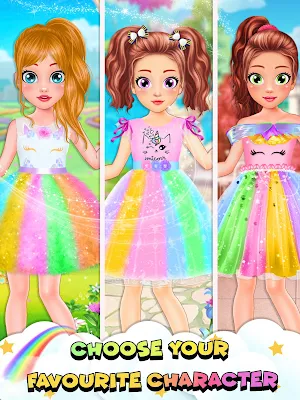 Unicorn Fashion Dress Up Makeover: Girls Games Screenshot 2