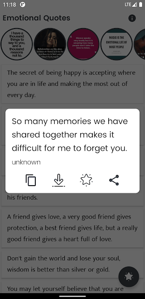 Emotional Quotes and Sayings Screenshot 2