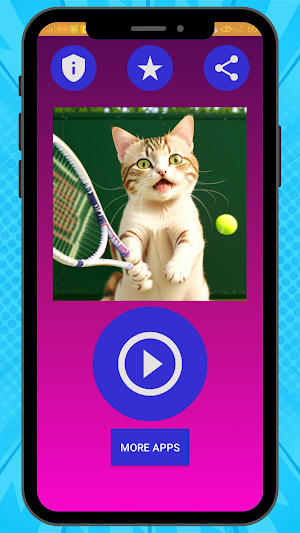 Tennis Cat - Prank Call & Game Screenshot 0