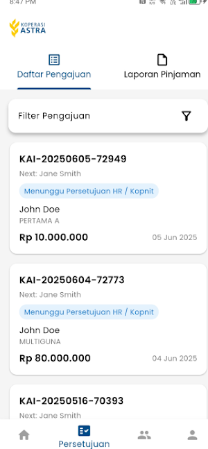 Lendtick Mobile Koperasi Astra Screenshot 2