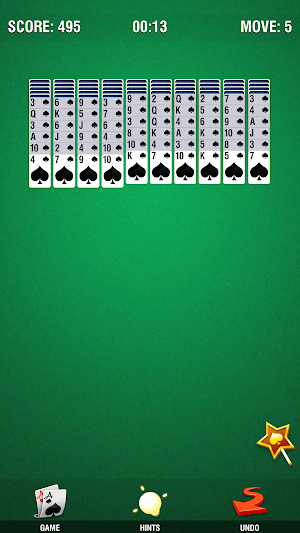 Spider Solitaire for Seniors Screenshot 3
