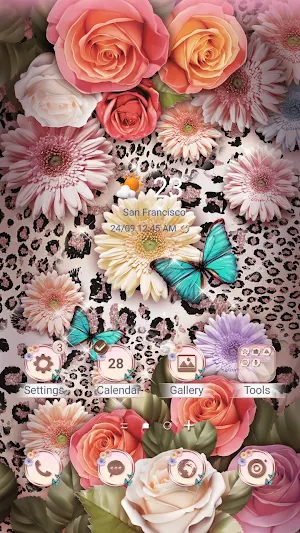 Glitter Leopard Rose-Wallpaper Screenshot 0