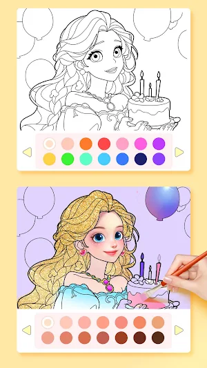 Princess Fantasy Coloring Screenshot 2