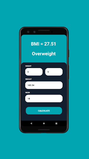 Pregnancy BMI Calculator Screenshot 1