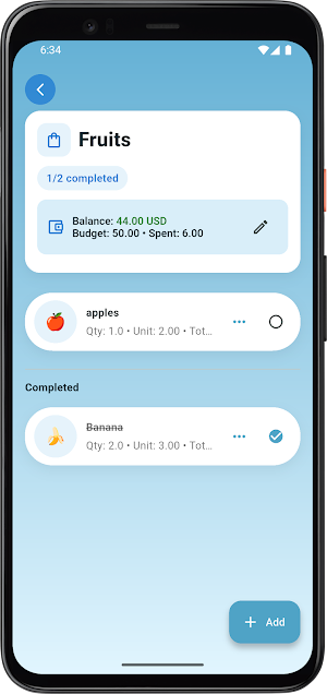 My Needs - Grocery list Screenshot 1