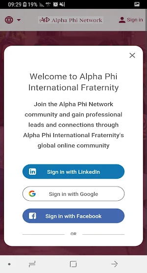 Alpha Phi Network Screenshot 1
