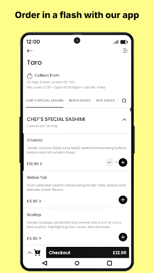Taro Restaurants Screenshot 0