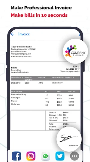 Billing Book - Invoice Maker Screenshot 2