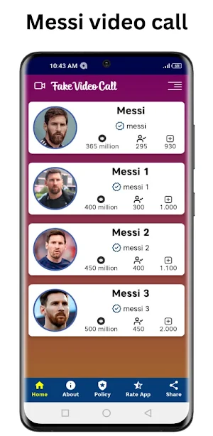 Messi video call prank Screenshot 1