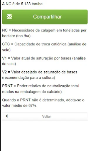 Cálculo de Calagem Screenshot 2