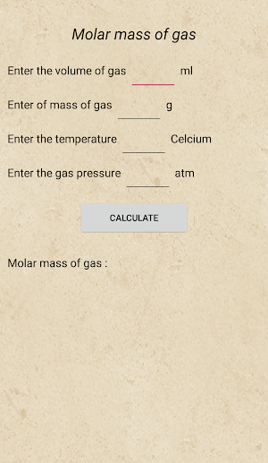 Molar Mass Of Gas Screenshot 0