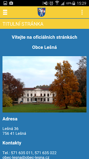 Obec Lešná Screenshot 1