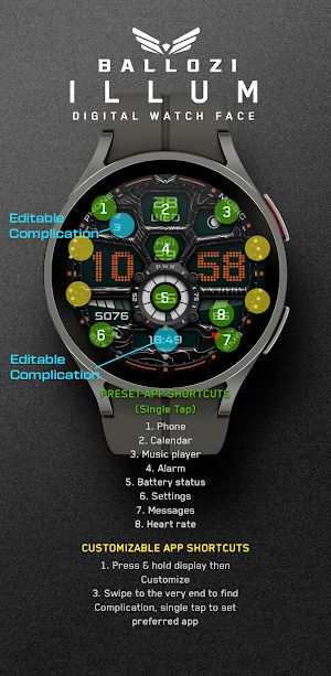 BALLOZI ILLUM Watch Face Screenshot 3