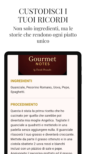 Gourmet Notes: Ricette e Vini Screenshot 1