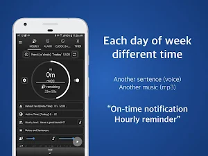 Speaking Alarm Clock - Hourly Timer Water Interval Screenshot 0
