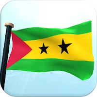 Sao Tome and Principe Flag 3D