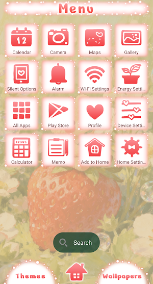 Strawberry Picnic Theme +HOME Screenshot 1