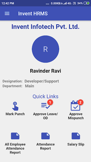 Invent HRMS Screenshot 1