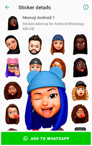 Stickers Memoji for Android WhatsApp WAStickerApp Screenshot 0