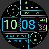 ZKin Watch Face Cyan Light