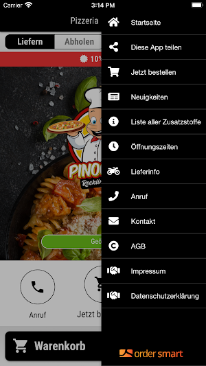 Pizzaservice Pinocchio Screenshot 2