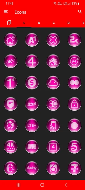 Pink Pixl Glass Icon Pack Screenshot 2